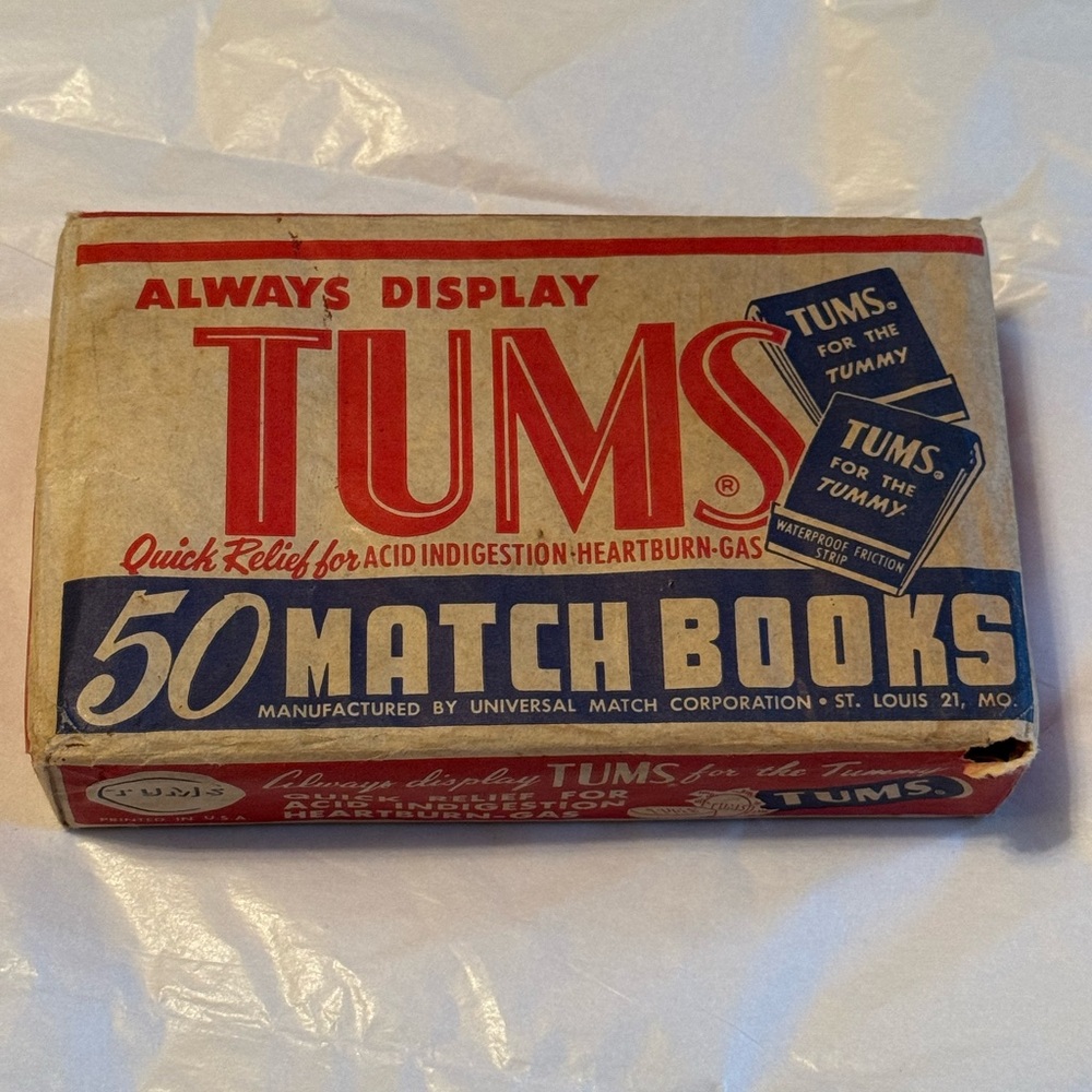 Vintage Match Books - Red and Blue